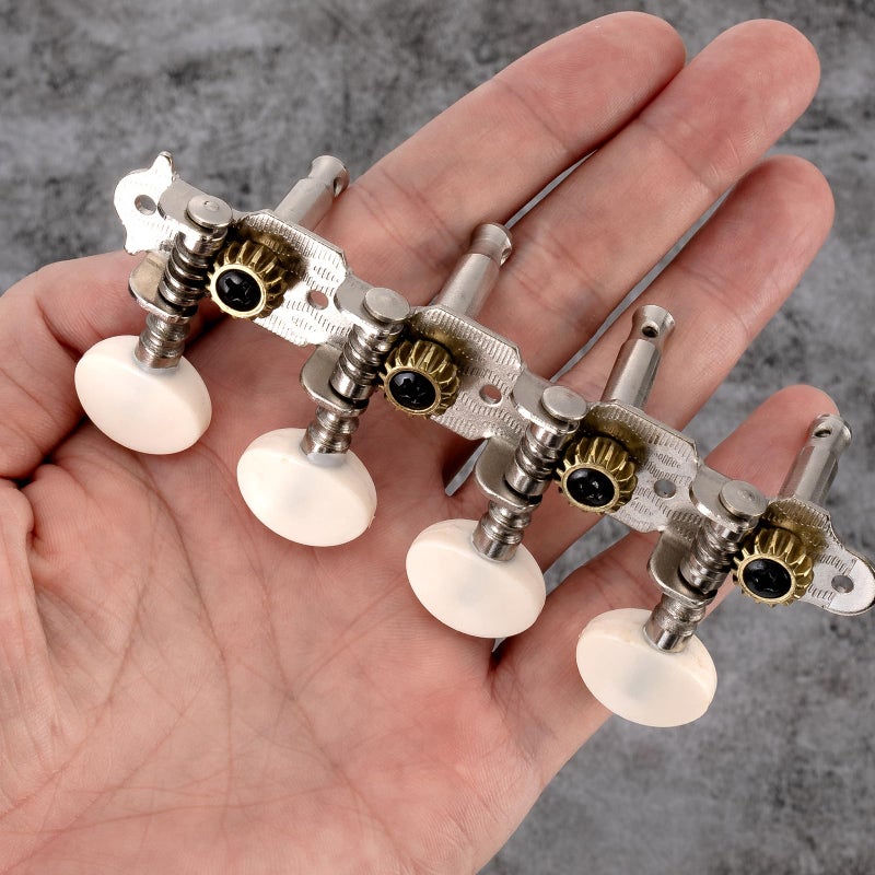 Swhmc 1 Set Mandolin Tuning Pegs, Tuning Keys Machine Head with Nickel Color, Mandolin Replacements 4L4R - Image 2